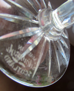 Set of Six Edinburgh Crystal Glenshee Sherry Glasses Vintage 1960s