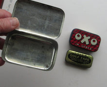 Load image into Gallery viewer, Three Vintage Advertising Tins: Players, Oxo and Cave&#39;s Golf Tape
