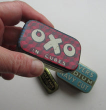 Load image into Gallery viewer, Three Vintage Advertising Tins: Players, Oxo and Cave&#39;s Golf Tape
