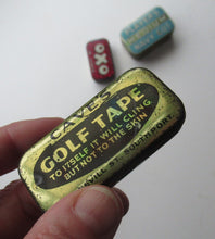 Load image into Gallery viewer, Three Vintage Advertising Tins: Players, Oxo and Cave&#39;s Golf Tape

