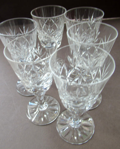 Eight Edinburgh Crystal Liqueur Glasses Glenshee 1960s