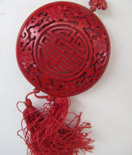 Load image into Gallery viewer, Vintage Chinese Cinnabar Happiness Necklace
