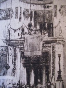 LISTED ARTIST: William Walcot (1874 - 1943). Large Etching entitled "The Atrium to a House of a Patrician, Rome". Signed in Pencil