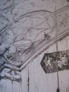 LISTED ARTIST: William Walcot (1874 - 1943). Large Etching entitled "The Atrium to a House of a Patrician, Rome". Signed in Pencil