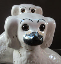 Load image into Gallery viewer, Victorian Antique Staffordshire Chimney Spaniels or Wally Dugs. 1880s PAIR
