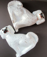 Load image into Gallery viewer, Victorian Antique Staffordshire Chimney Spaniels or Wally Dugs. 1880s PAIR
