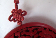 Load image into Gallery viewer, Vintage Chinese Cinnabar Happiness Necklace
