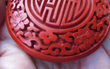 Load image into Gallery viewer, Vintage Chinese Cinnabar Happiness Necklace
