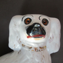 Load image into Gallery viewer, Victorian Antique Staffordshire Chimney Spaniels or Wally Dugs. 1880s PAIR
