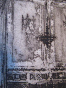 LISTED ARTIST: William Walcot (1874 - 1943). Large Etching entitled "The Atrium to a House of a Patrician, Rome". Signed in Pencil