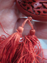 Load image into Gallery viewer, Vintage Chinese Cinnabar Happiness Necklace
