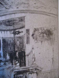 LISTED ARTIST: William Walcot (1874 - 1943). Large Etching entitled "The Atrium to a House of a Patrician, Rome". Signed in Pencil