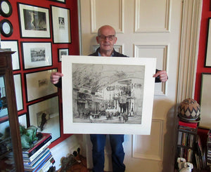 LISTED ARTIST: William Walcot (1874 - 1943). Large Etching entitled "The Atrium to a House of a Patrician, Rome". Signed in Pencil