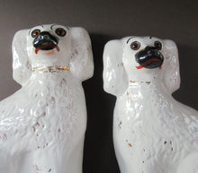 Load image into Gallery viewer, Victorian Antique Staffordshire Chimney Spaniels or Wally Dugs. 1880s PAIR
