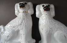 Load image into Gallery viewer, Victorian Antique Staffordshire Chimney Spaniels or Wally Dugs. 1880s PAIR
