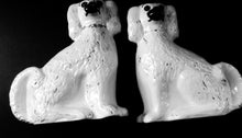 Load image into Gallery viewer, Victorian Antique Staffordshire Chimney Spaniels or Wally Dugs. 1880s PAIR
