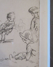Load image into Gallery viewer, 1923 Eileen Sopper Tug of War Pencil Signed Etching
