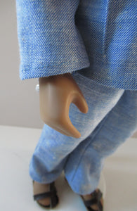 Vintage 1970s Sasha Doll Gregor in Denim Outfit. Original Tag