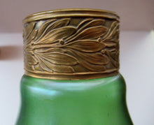 Load image into Gallery viewer, Stolzle Czech Art Glass Vase with Mistletoe Collar. Loetz Style
