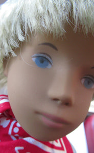 Vintage 1970s Sasha Doll Gregor in Denim Outfit. Original Tag