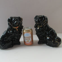 Load image into Gallery viewer, Antique BO&#39;NESS POTTERY Black Jackfield Style Spaniels
