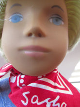 Load image into Gallery viewer, Vintage 1970s Sasha Doll Gregor in Denim Outfit. Original Tag
