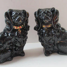 Load image into Gallery viewer, Antique BO&#39;NESS POTTERY Black Jackfield Style Spaniels
