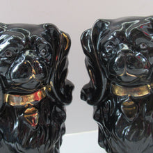 Load image into Gallery viewer, Antique BO&#39;NESS POTTERY Black Jackfield Style Spaniels
