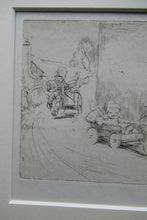 Load image into Gallery viewer, Eileen Soper Drypoint Etching Go Cart Rate 1920s Pencil Signed
