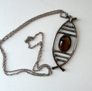 1970s Scottish Silver Pendant Necklace