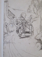 Load image into Gallery viewer, 1923 Eileen Soper The Go Cart Race Pencil Signed Etching
