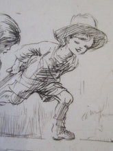 Load image into Gallery viewer, 1923 Eileen Soper The Go Cart Race Pencil Signed Etching
