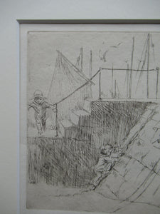 Eileen Soper Original Drypoint Etching Follow My Leader Pencil Signed