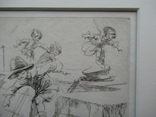 Load image into Gallery viewer, Eileen Soper Original Drypoint Etching Follow My Leader Pencil Signed
