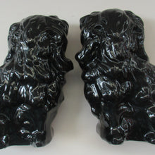 Load image into Gallery viewer, Antique BO&#39;NESS POTTERY Black Jackfield Style Spaniels
