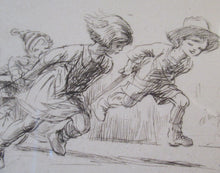 Load image into Gallery viewer, 1923 Eileen Soper The Go Cart Race Pencil Signed Etching
