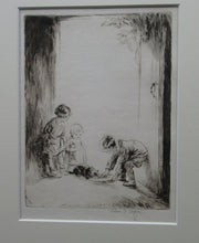 Load image into Gallery viewer, Eileen Soper Drypoint Etching The Stray Cat Signed in Pencil
