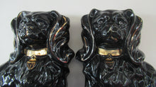 Load image into Gallery viewer, Antique BO&#39;NESS POTTERY Black Jackfield Style Spaniels
