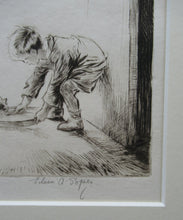 Load image into Gallery viewer, Eileen Soper Drypoint Etching The Stray Cat Signed in Pencil
