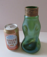Load image into Gallery viewer, Stolzle Czech Art Glass Vase with Mistletoe Collar. Loetz Style
