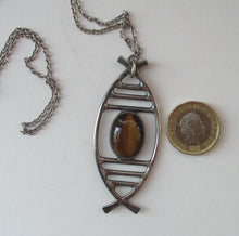 Load image into Gallery viewer, 1970s Scottish Silver Pendant Necklace
