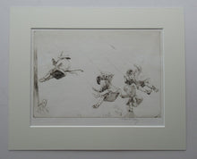 Load image into Gallery viewer, 1920s Eileen Soper Original Drypoint Etching Flying Swings Pencil Signed
