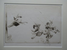 Load image into Gallery viewer, 1920s Eileen Soper Original Drypoint Etching Flying Swings Pencil Signed
