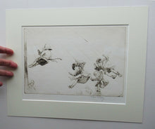 Load image into Gallery viewer, 1920s Eileen Soper Original Drypoint Etching Flying Swings Pencil Signed
