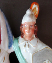 Load image into Gallery viewer, Genuine ANTIQUE Pair of 19th Century Staffordshire Figures Representing War and Peace; c 1870
