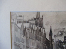 Load image into Gallery viewer, SCOTTISH ART. Original 1960s Pen &amp; Ink Drawing by Richard Demarco. View of the Lawnmarket Looking Towards Edinburgh Castle

