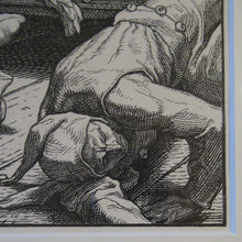 Load image into Gallery viewer, 1851 German Woodcut. Death as a Strangler by Alfred Rethel
