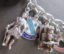 Load image into Gallery viewer, Vintage 1950s Sterling Silver Charm Bracelet

