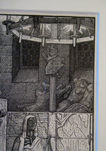 Load image into Gallery viewer, 1851 German Woodcut. Death as a Strangler by Alfred Rethel
