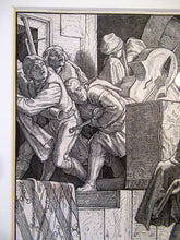 Load image into Gallery viewer, 1851 German Woodcut. Death as a Strangler by Alfred Rethel
